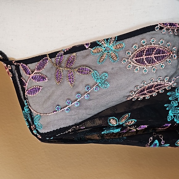 CATHERINES OPEN FRONT CARDIGAN TOP LIGHTWEIGHT OX PURPLE TEAL PINK BLACK - Picture 2 of 9